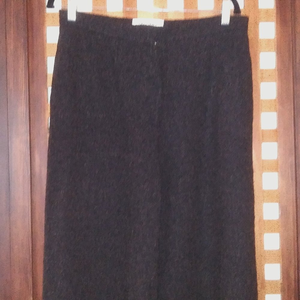 MaxMara Black Wide-Leg Wool-Blend Trousers